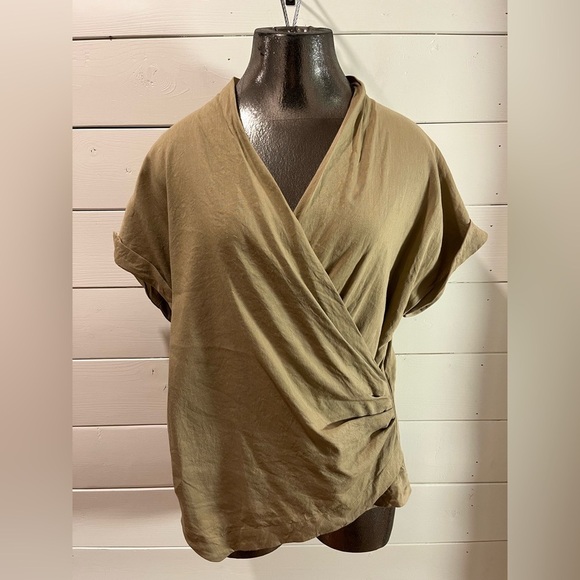 MARCCAIN – Blouse cache-cœur tan – Taille N6/12 - Picture 10 of 12